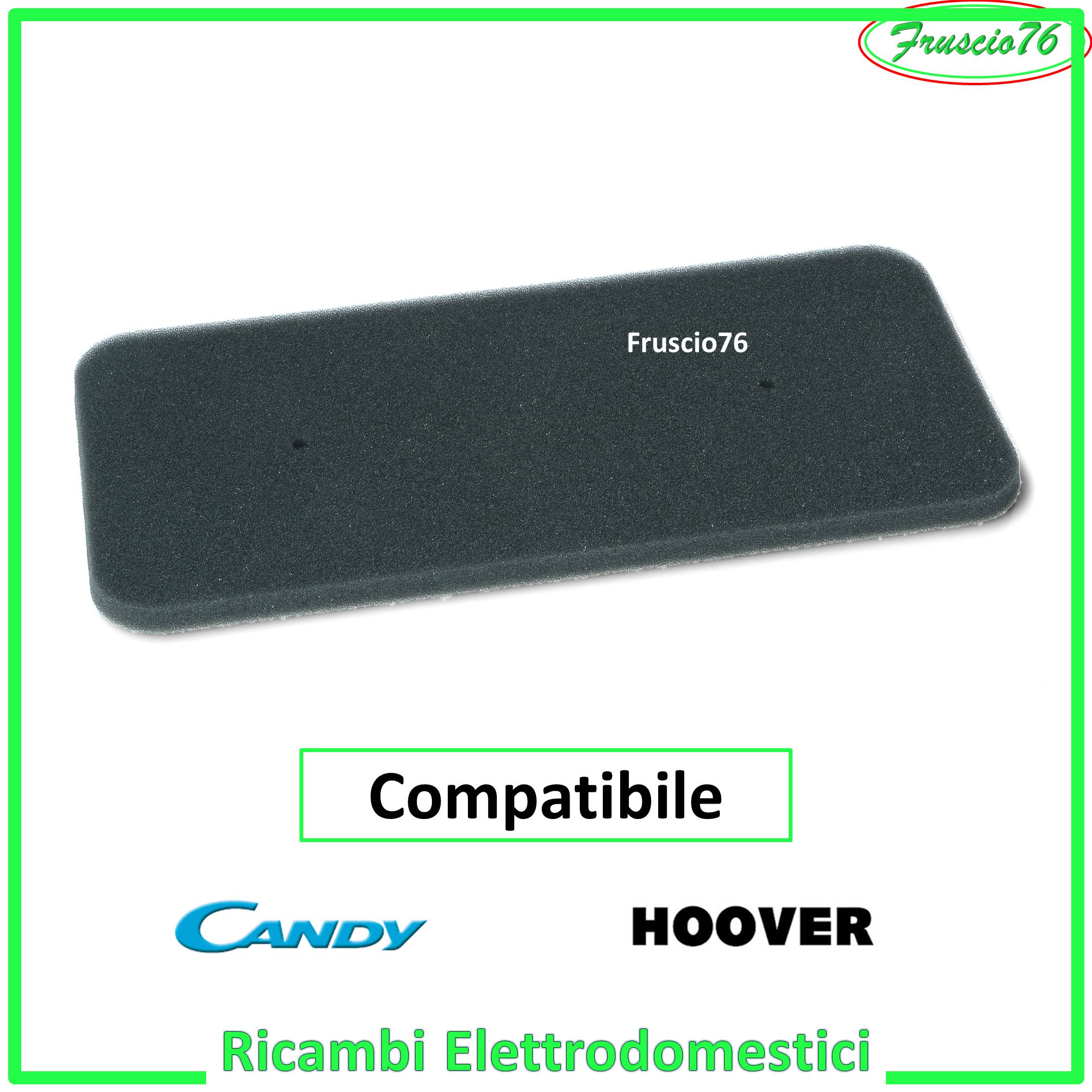 Filtro in Spugna per Asciugatrice Candy Hoover Pompa Calore Nero 40006731