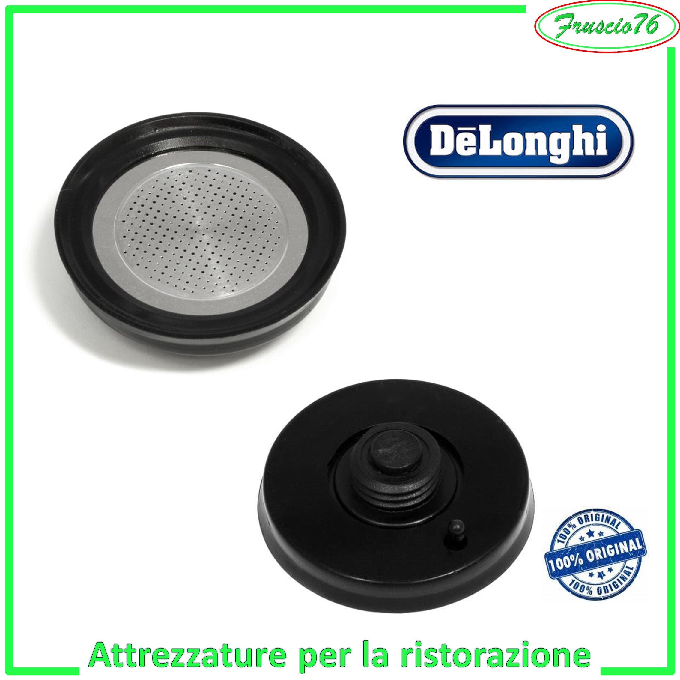 2 - Filtro Montacrema per Macchina da Caffe Delonghi de longhi EC190 EC200  CREMA